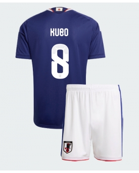 Billige Fotballdrakt Japan Takefusa Kubo #8 Replika Hjemmedraktsett Barn VM 2026 Kortermet (med bukser)